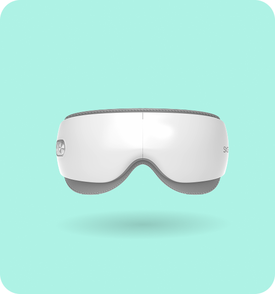 Masażer oczu SKG ES500 w kolorze białym – widok od przodu