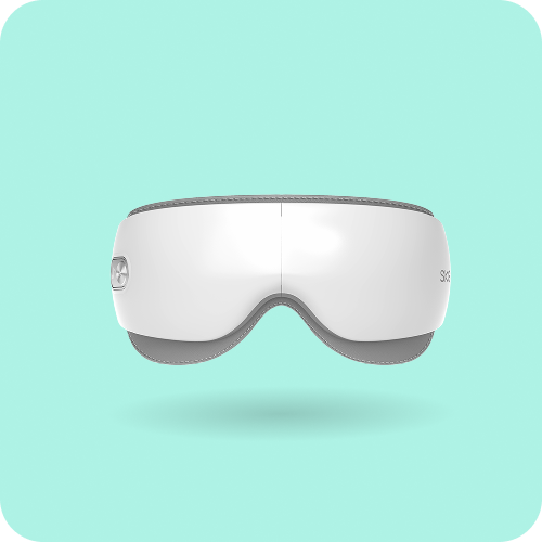 Masażer oczu SKG ES500 w kolorze białym – widok od przodu