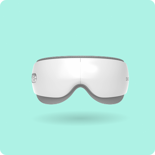 Masażer oczu SKG ES500 w kolorze białym – widok od przodu