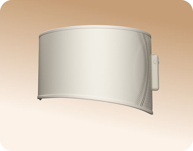 Pas treningowy SKG GS300 w kolorze beżowym, z perforowaną powierzchnią, widok z boku na jasnym tle